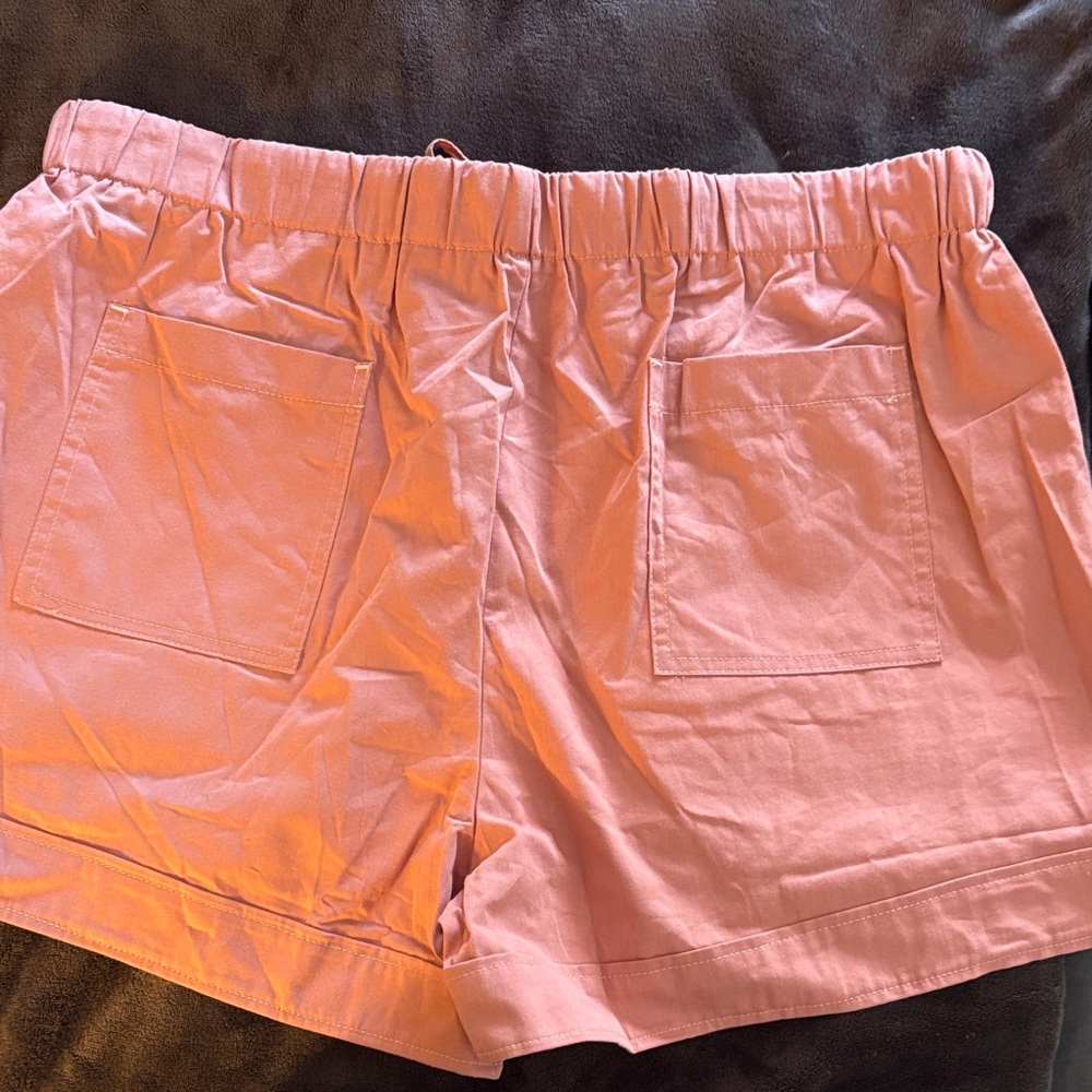 Women's Coral and Grey Cotton Shorts - 2️⃣ for the price of 1️⃣ - Picture 2 of 7